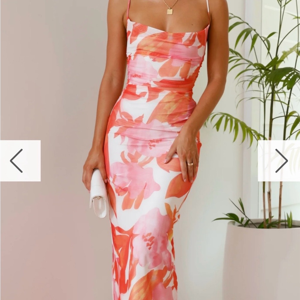 Ashley Maxi Dress - Vibrant Pink/Orange